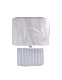 LAMPADA TAVOLO L2253 CERAMICA BIANCO 25X12CM