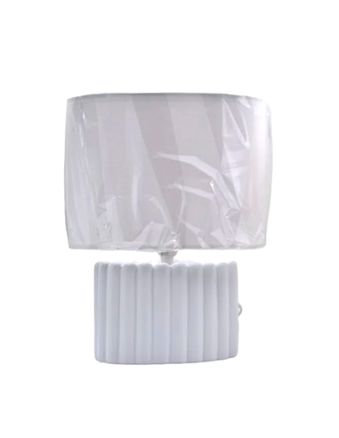 LAMPADA TAVOLO L2253 CERAMICA BIANCO 25X12CM