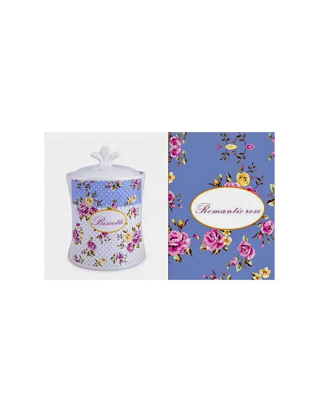 BISCOTTIERA 82264 ROMANTIC ROSE CERAMICA