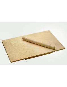 ASSE PER PASTA BETULLA 58X38CM CON MATTARELLO 35CM
