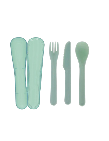 SET 3 POSATE PLASTICA W2059 CON ASTUCCIO CONTENITORE