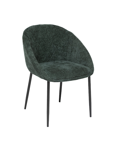 POLTRONE E DIVANI: vendita online Sedia Seliso, chenille verde cedro, acciaio, 60x57x81 cm, stile moderno in offerta