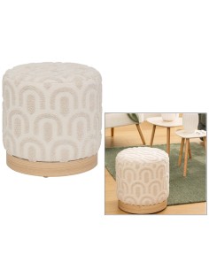POUF 207318A COPAS 38CM MDF/LEGNO BIANCO