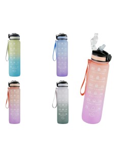Bottiglia sportiva 1 L con cannuccia PETG – Colori assortiti | Shopincasa