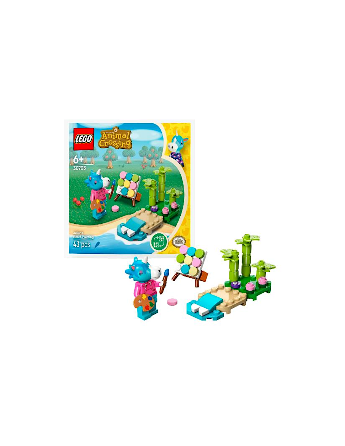 ANIMAL CROSSING 30703 GIULIANO DIPINGE SULLA SPIAGGIA