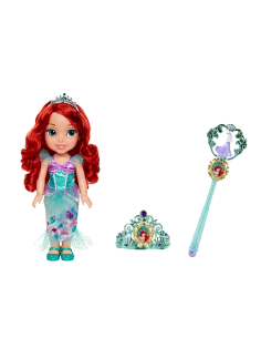 PRINCESS 21338 ARIEL, BAMBOLA CON ACCESSORI, GIOCATTOLO DISNEY, BAMBINA 3+, CAPELLI ROSSI, CODA SIRENA 2