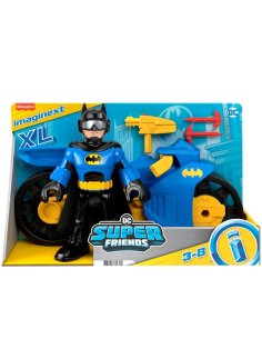 IMAGINEXT HNM32 DC BATMAN CON MOTOCICLETTA BLU