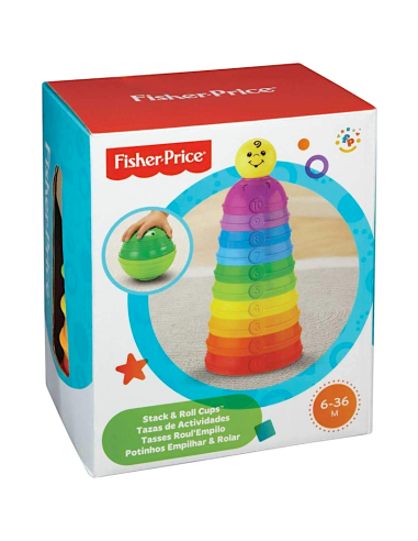 FISHER-PRICE W4472, SCODELLE TRASFORMELLE, GIOCATTOLO IMPILABILE, CLASSICO 6-36 MESI, MULTICOLORE