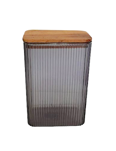 CONTENITORE 2,1LT COPERCHIO LEGNO COLORI ASSORTITI