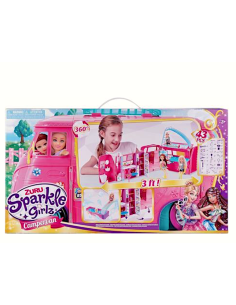 Sparkle Girlz Glam Camper Van 100262, retrò e apribile per bambole | Shop in Casa