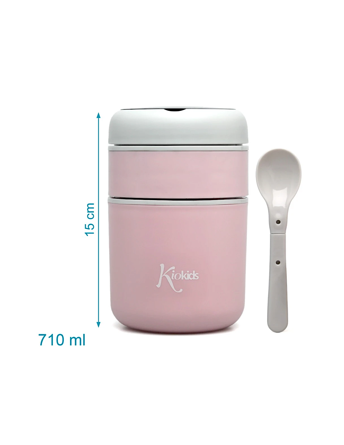 Thermos rosa 710 ml acciaio inox con cucchiaio | shopincasa.it