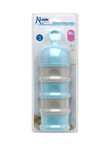 Dosatore latte in polvere Kiokids azzurro e grigio | shopincasa.it