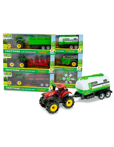 LINEA VERDE - TRATTORE CON RIMORCHIO A FRIZIONE ASSORTITO