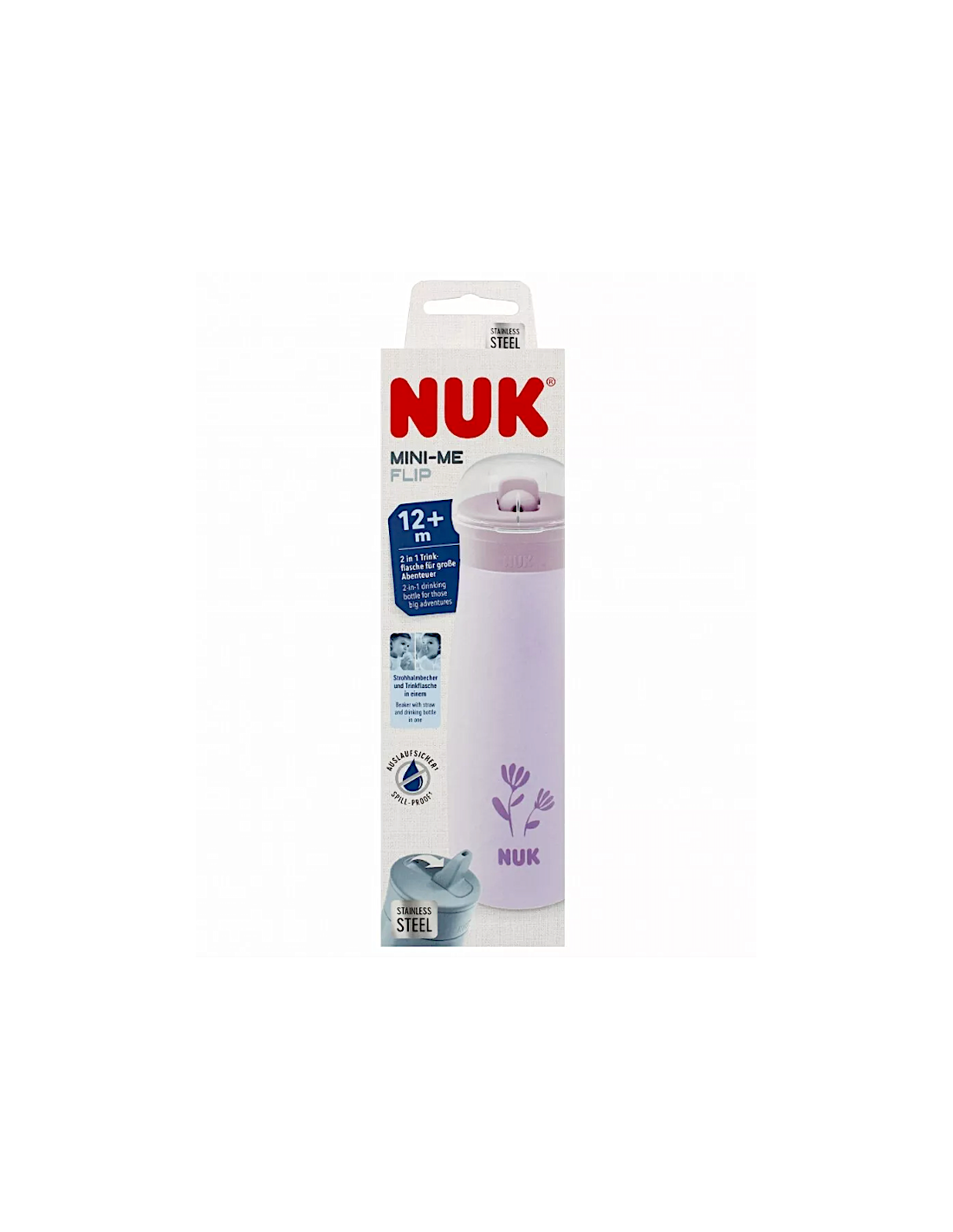 NUK Mini-Me Flip Tazza con Cannuccia 500 ml Lilac Flower – shopincasa.it