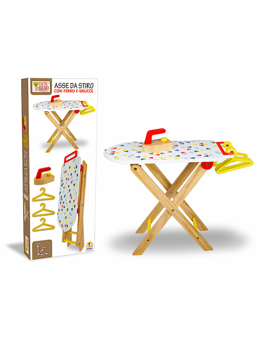 FATTO DI LEGNO - ASSE DA STIRO CON ACCESSORI 60X25X54CM