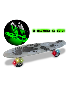 TEOSPORT - SKATEBOARD PORTATA 100KG GLOW IN THE DARK