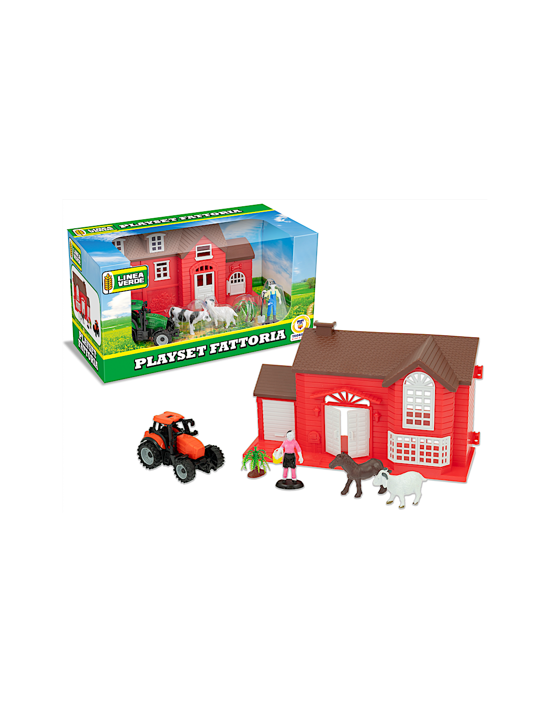 LINEA VERDE - PLAYSET FATTORIA CON TRATTORE E ACCESSORI