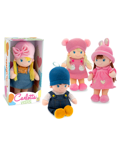 CARLOTTA - BAMBOLA PEZZA CON CAPPELLO 35CM ASSORTITO