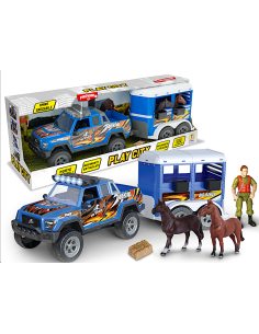 PLAY CITY - PLAYSET TRASPORTO CAVALLI LUCI E SUONI