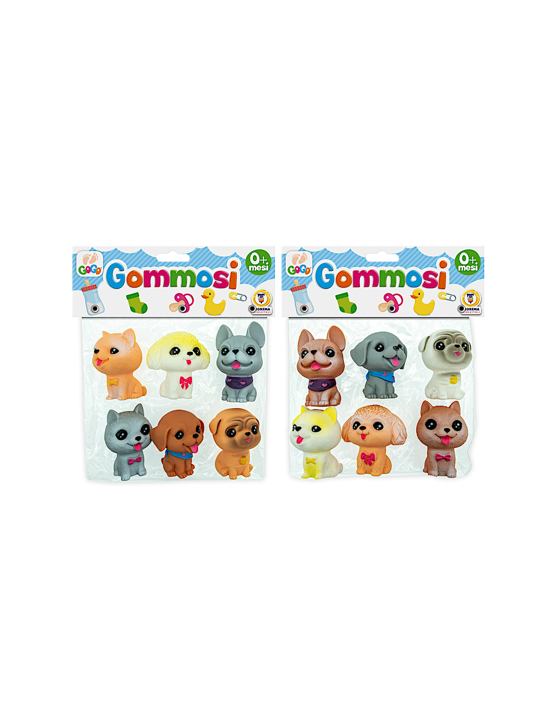 GOGO - CONF 6PZ CANI GOMMOSI ASSORTITO