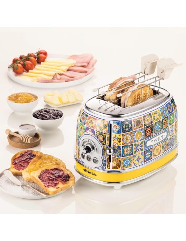 PIASTRE - TOSTAPANE - BISTECCHIERE: vendita online Ariete, Tostapane Positano, 810W, 2 fette, defrost, espulsione automatica,...