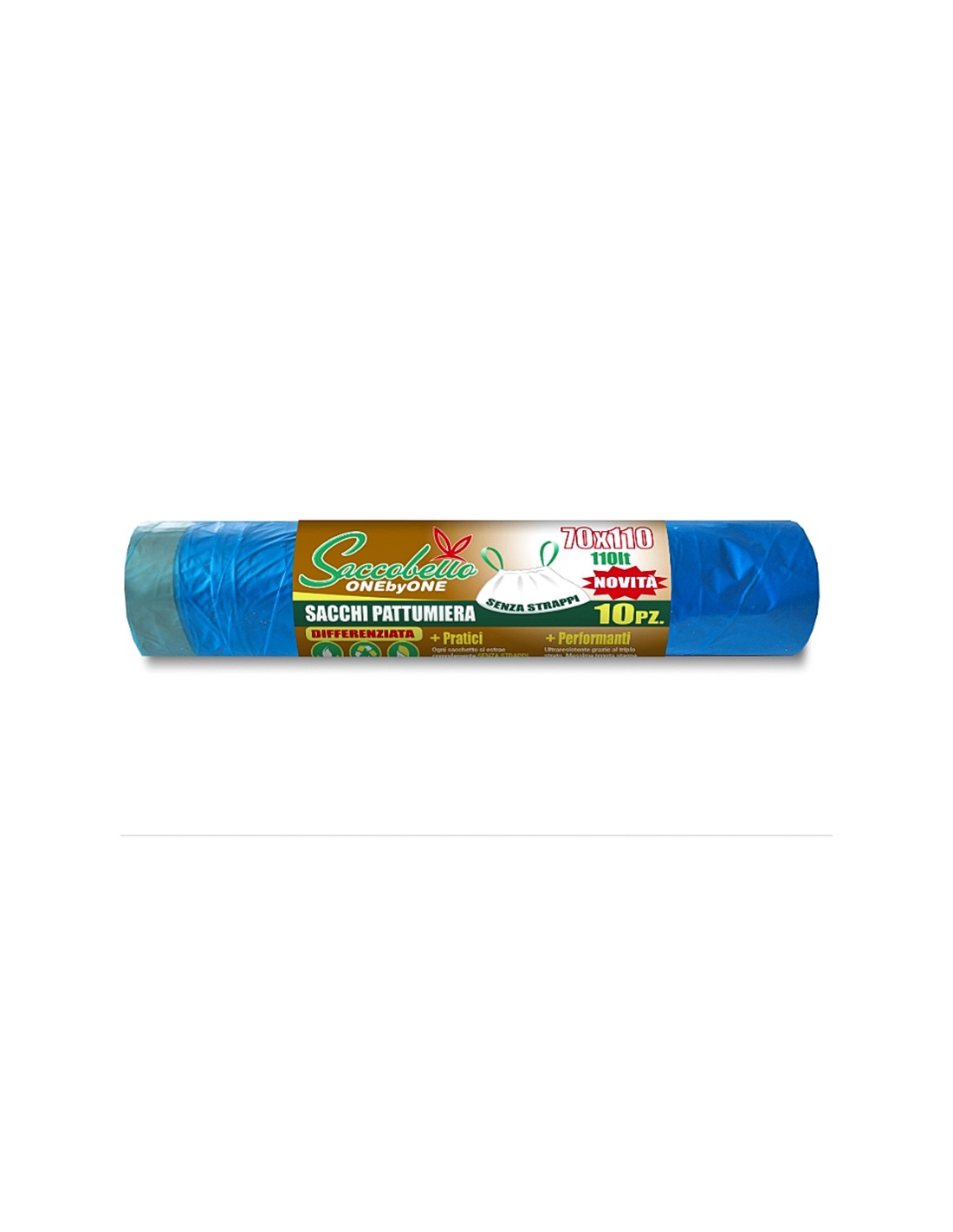 CONF 10 SACCHI PATT AZZURRO 110LT 70X110