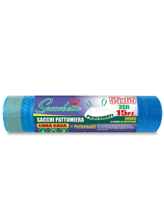 CONF 15 SACCHI PATT AZZZURRO 35LT 55X65 PROFUMATI