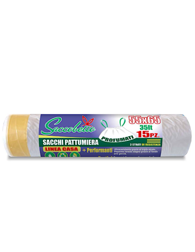 CONF 15 SACCHI PATT NEUTRO 35LT 55X65 PROFUMATI