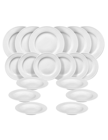 SERVIZIO TAVOLA 18PZ MILANO BIANCO