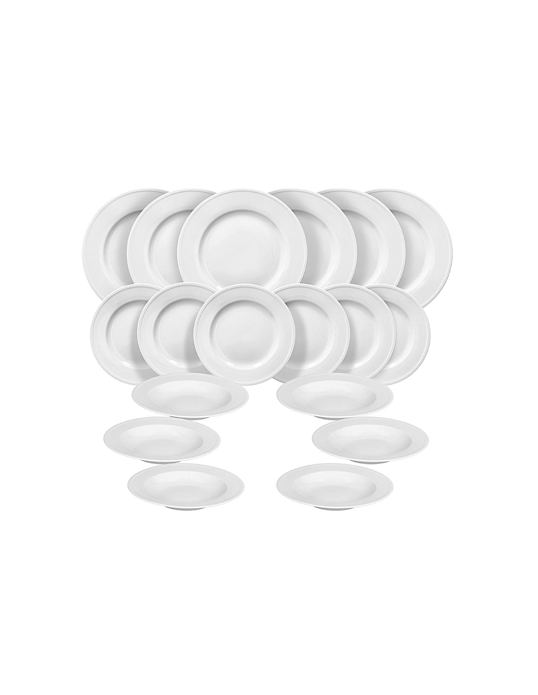 SERVIZIO TAVOLA 18PZ MILANO BIANCO