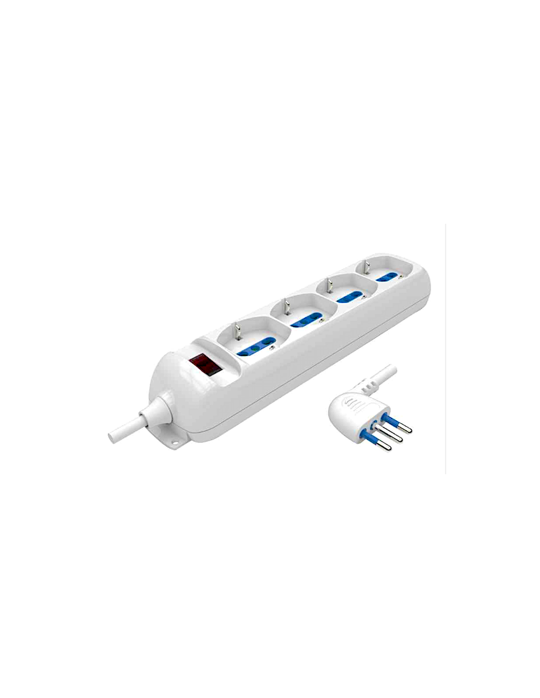 MULTIPRESA 4P SCHUKO/BIPASSO 10A SALVASPAZIO