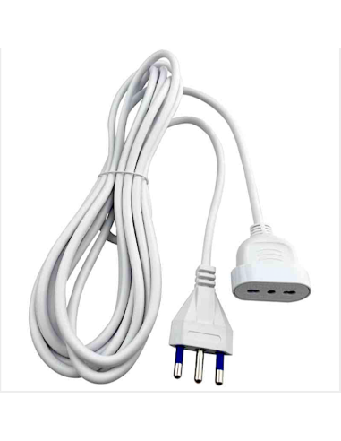 PROLUNGA SPINA 5MT 16A BIPASSO BIANCO