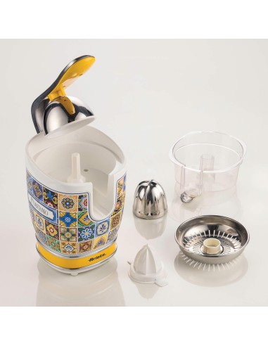 SPREMIAGRUMI: vendita online Ariete 413 Spremiagrumi Elettrico con Leva, Stile Positano, 2 Coni in acciaio inox, beccuccio sa...