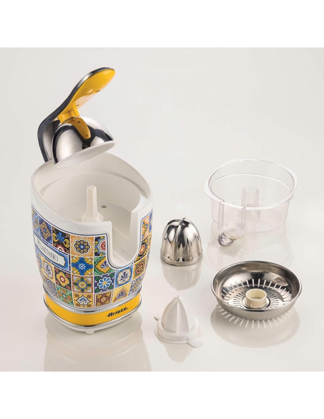 SPREMIAGRUMI: vendita online Ariete 413 Spremiagrumi Elettrico con Leva, Stile Positano, 2 Coni in acciaio inox, beccuccio sa...