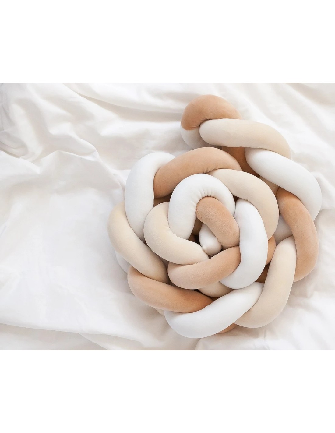 Treccia protettiva culla e lettino beige 1,50 m | shopincasa.it