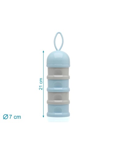 Dosatore latte in polvere Kiokids azzurro e grigio | shopincasa.it