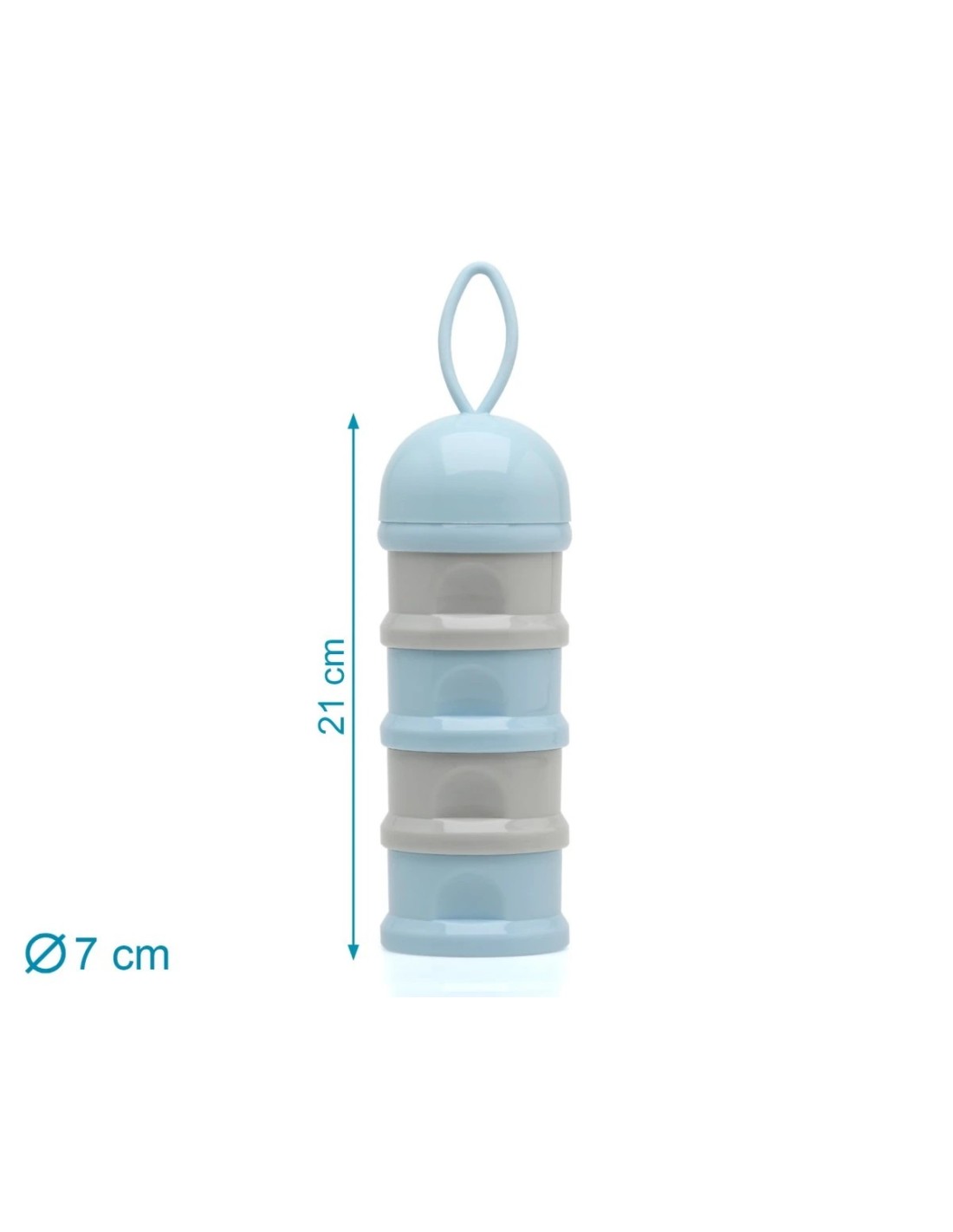 Dosatore latte in polvere Kiokids azzurro e grigio | shopincasa.it