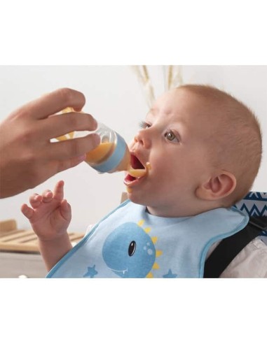 Cucchiaio dosatore Kiokids 90 ml silicone azzurro | shopincasa.it