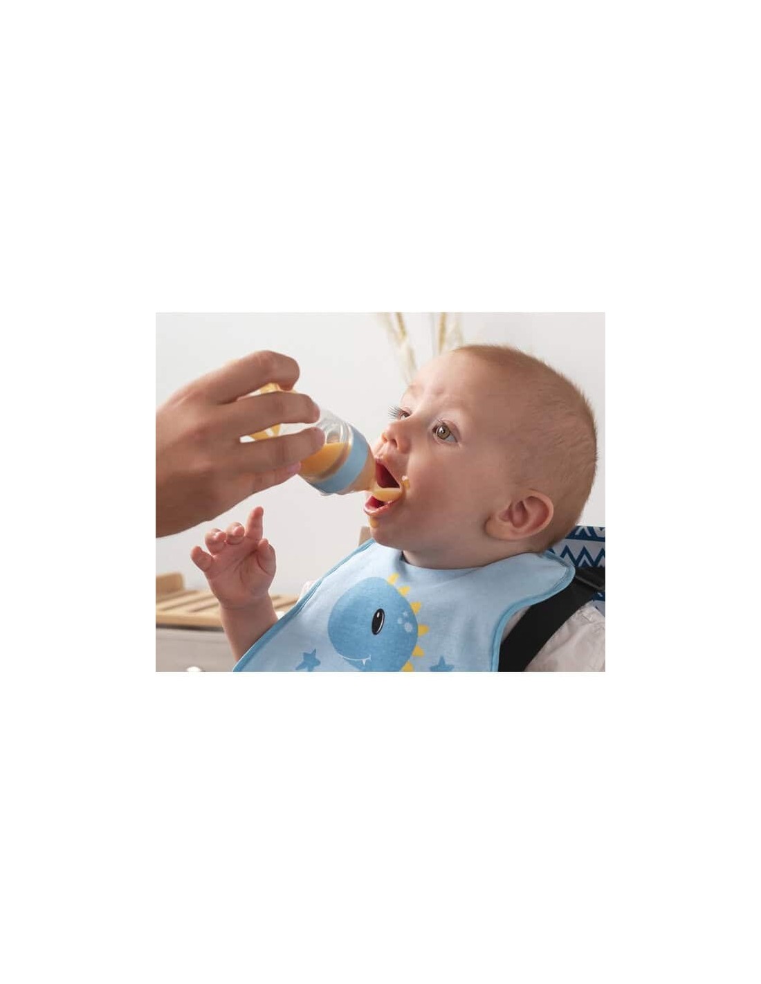 Cucchiaio dosatore Kiokids 90 ml silicone azzurro | shopincasa.it