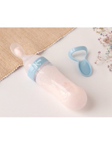 Cucchiaio dosatore Kiokids 90 ml silicone azzurro | shopincasa.it