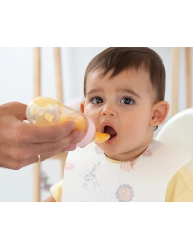 Cucchiaio dosatore pappa rosa Kiokids 90 ml silicone | shopincasa.it