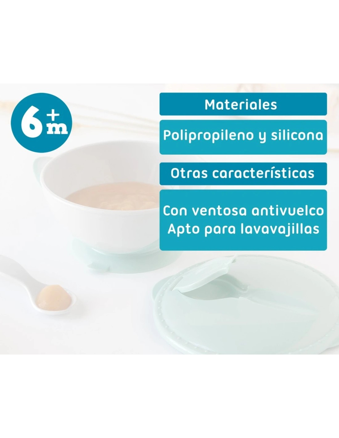 Set ciotola con ventosa e cucchiaio sage 300 ml | shopincasa.it