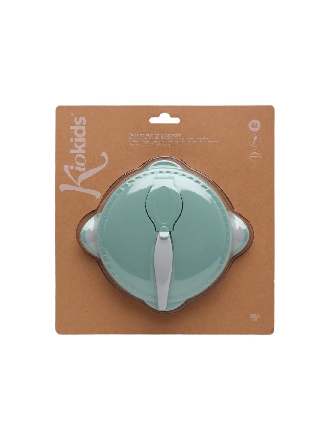 Set ciotola con ventosa e cucchiaio sage 300 ml | shopincasa.it