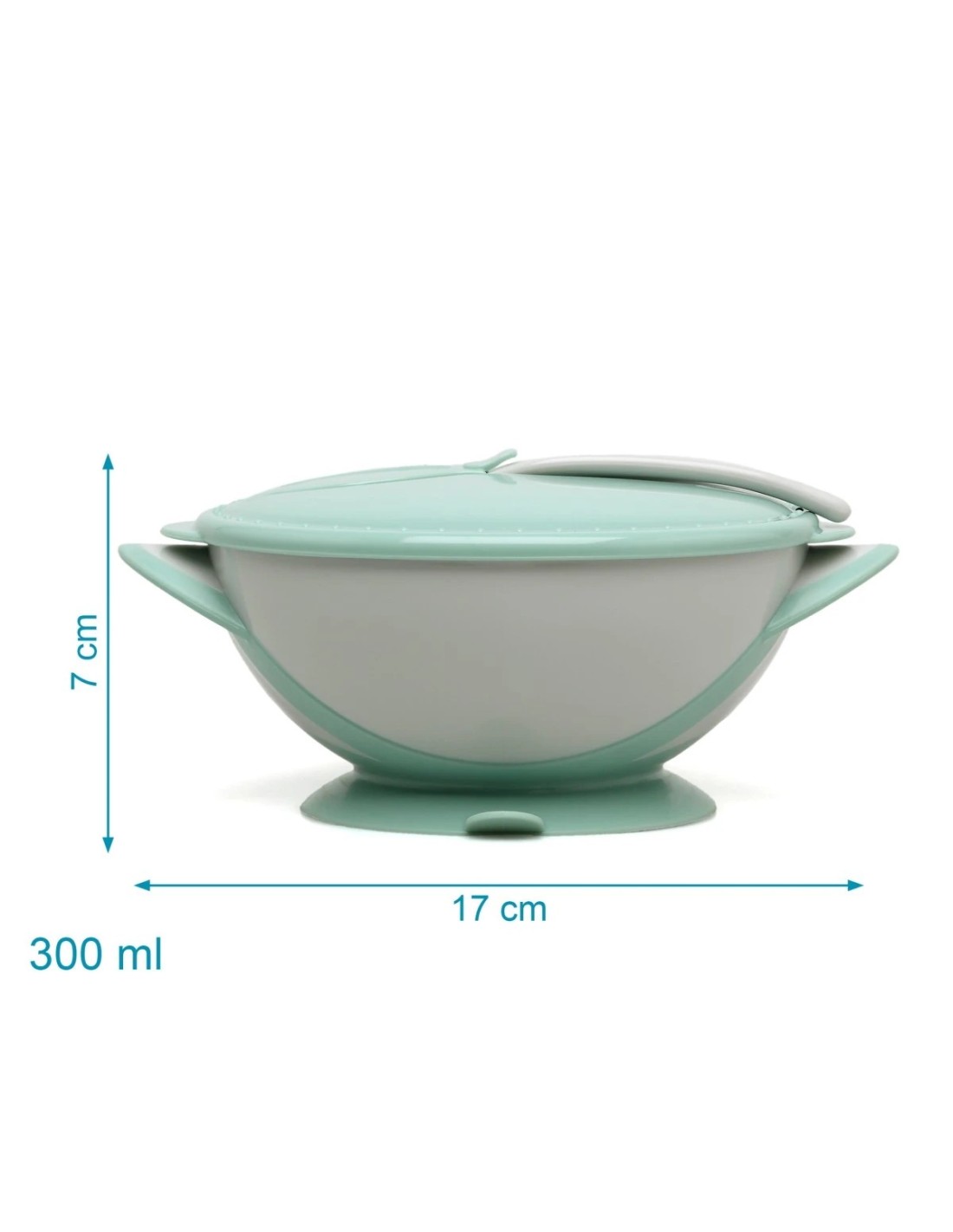 Set ciotola con ventosa e cucchiaio sage 300 ml | shopincasa.it