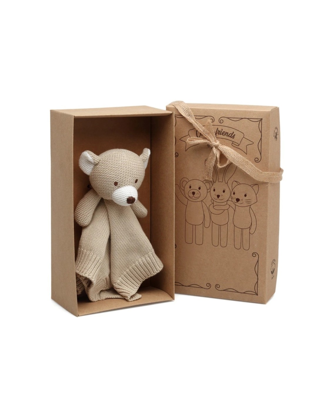 Doudou orsacchiotto in cotone – eco e sicuro da 0 mesi | shopincasa.it