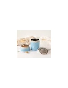 Thermos blu 710 ml acciaio inox con cucchiaio | shopincasa.it