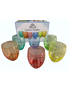 FASHION CONF 6 BICCHIERI TUMBLER 37CL MULTICOLOR