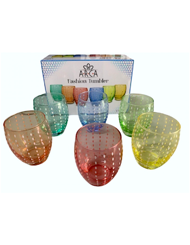FASHION CONF 6 BICCHIERI TUMBLER 37CL MULTICOLOR