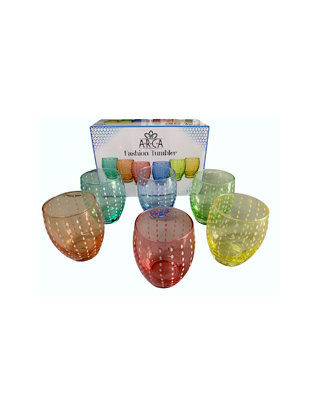 FASHION CONF 6 BICCHIERI TUMBLER 37CL MULTICOLOR