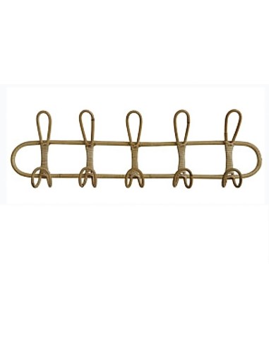 APPENDIABITI PARETE PP220388 5P RATTAN 65X5X20CM